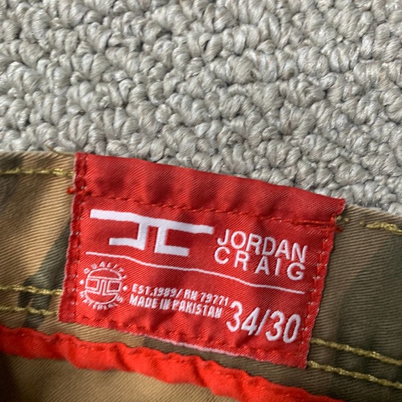 Jordan Craig Mens‎ Shorts Size 34 Brown Camouflage Cut Off Pockets Casual - Picture 8 of 11